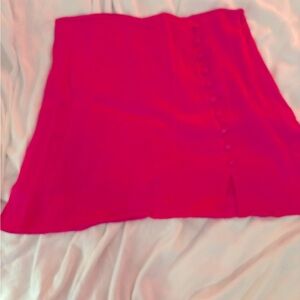 Hot pink skort mini / Silk feel / Zara XS